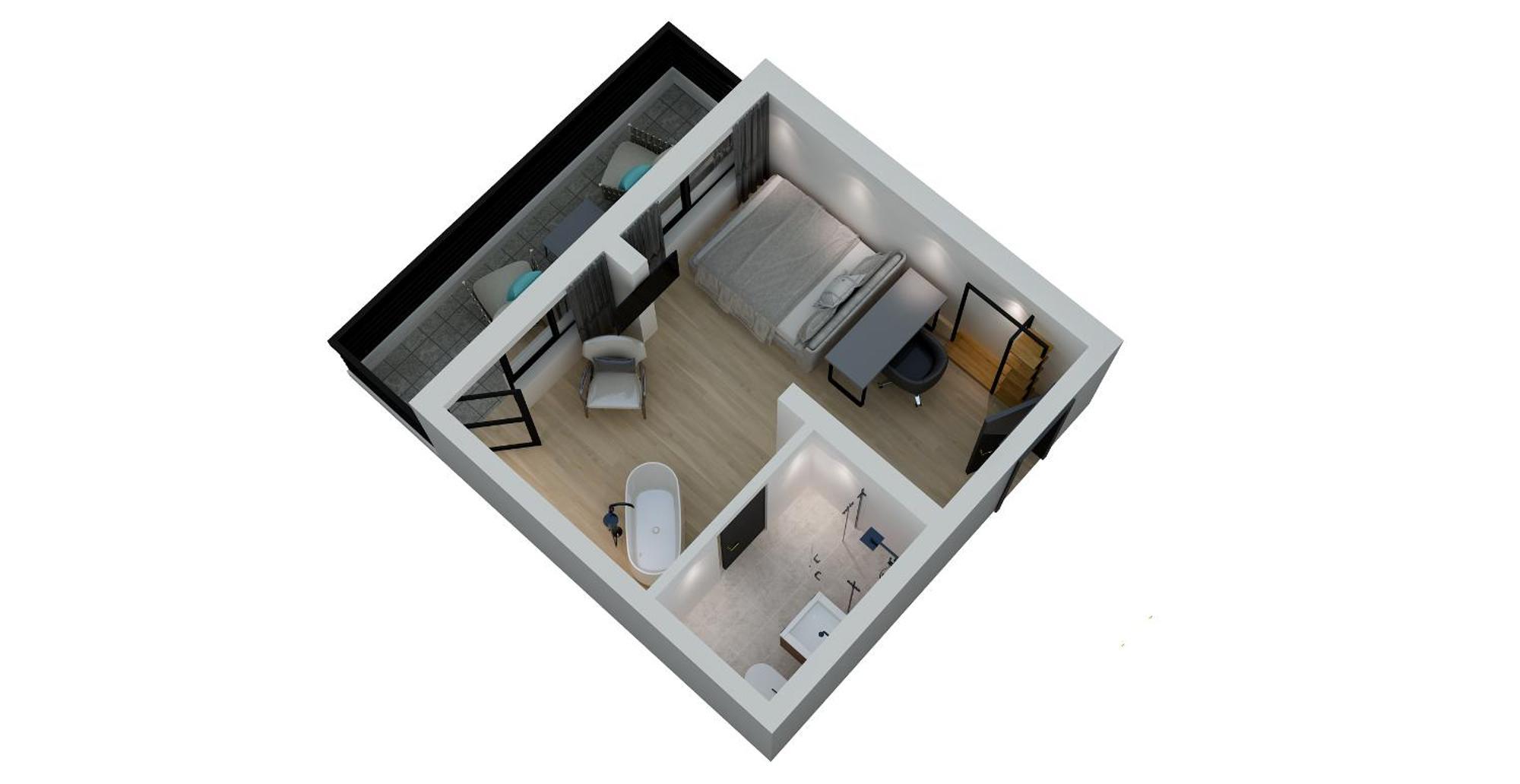Deluxe Doppelzimmer mit Bad